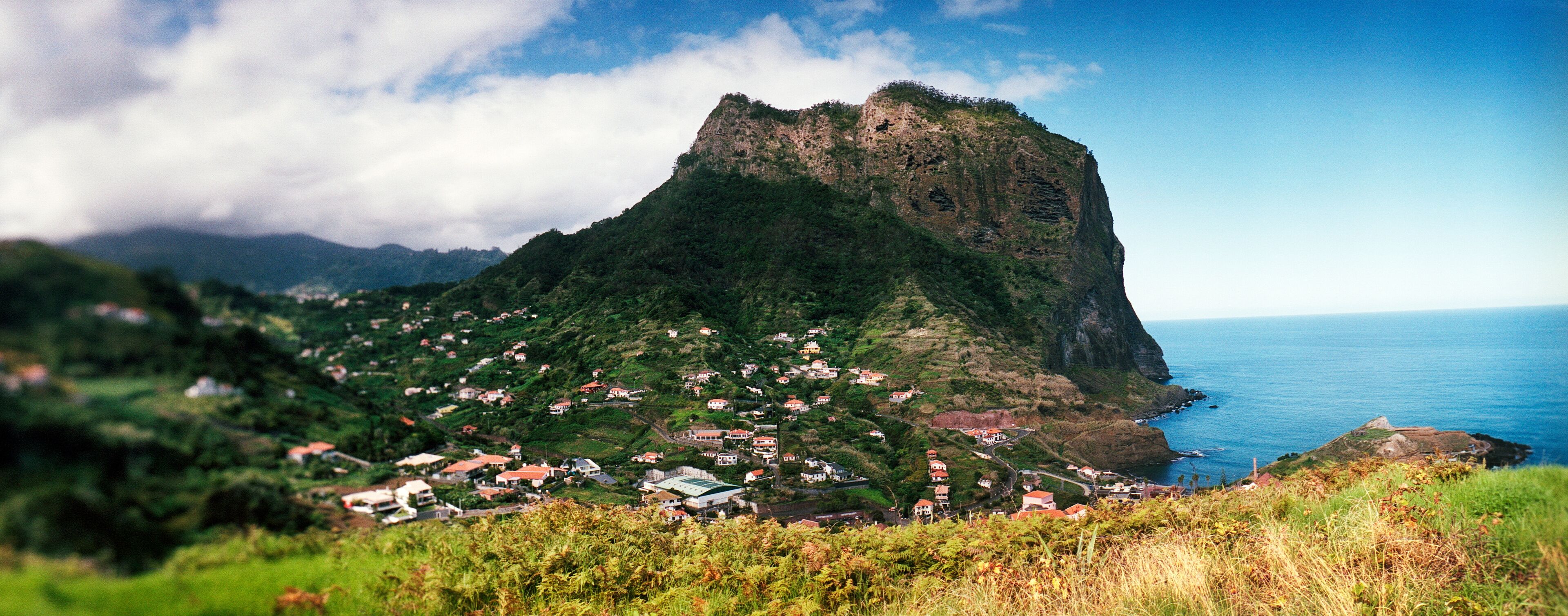 Panoramic landscape of Machico, Portugal, Europe	
