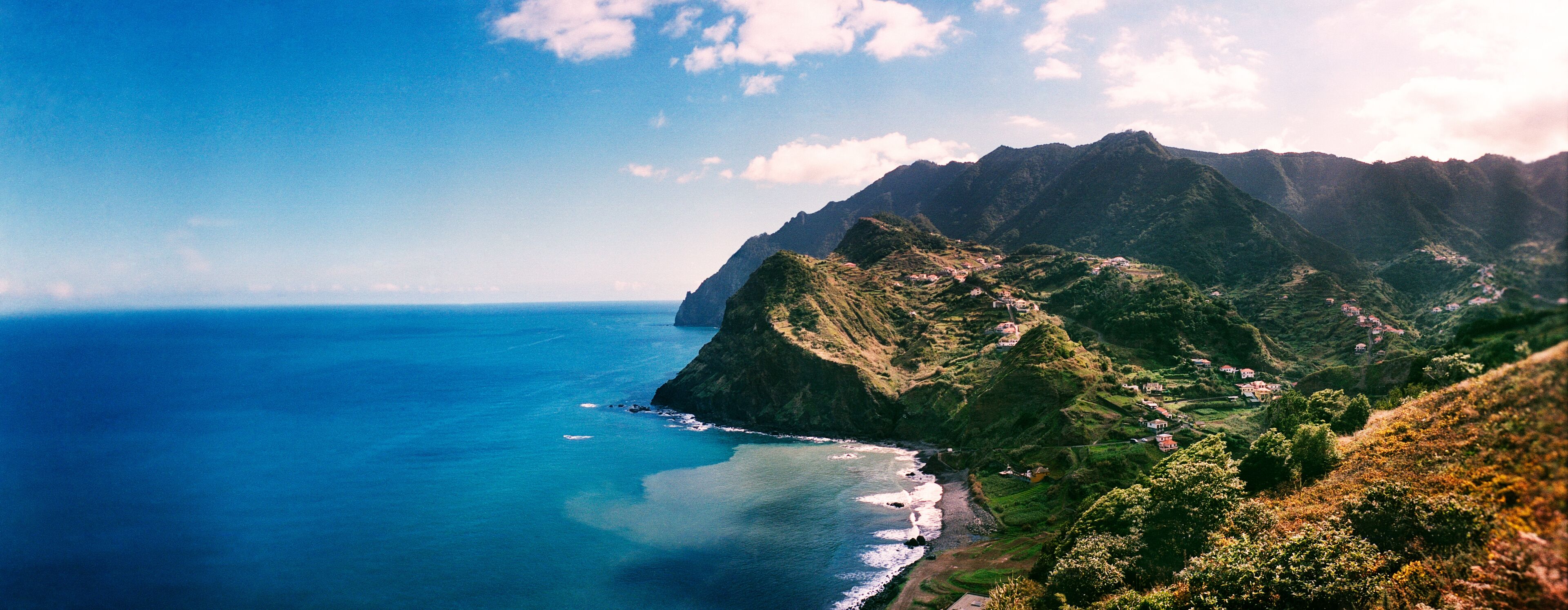 Panoramic image of Machico, Portugal, Europe	
