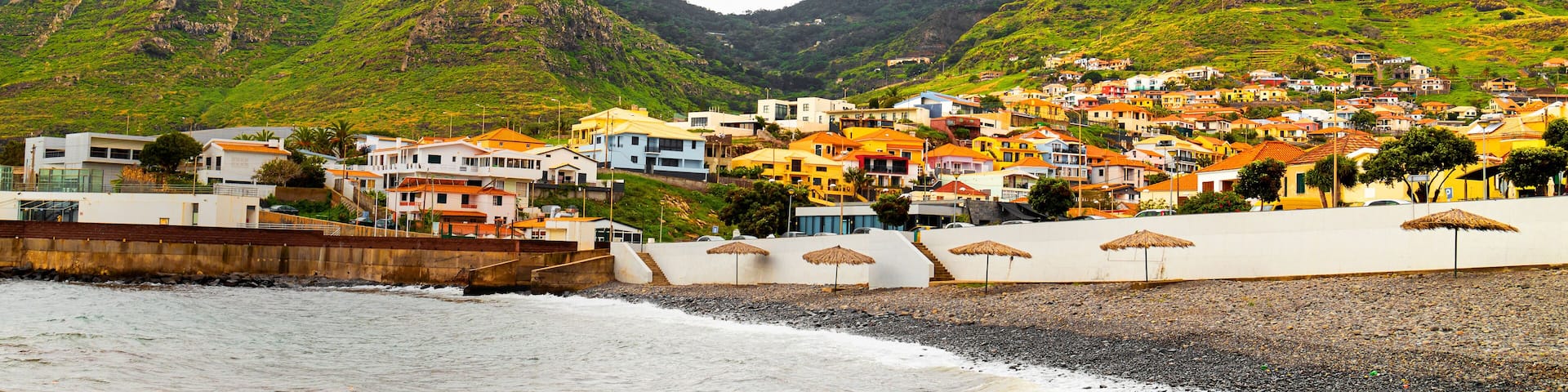 the city of canical on madeira island panorama