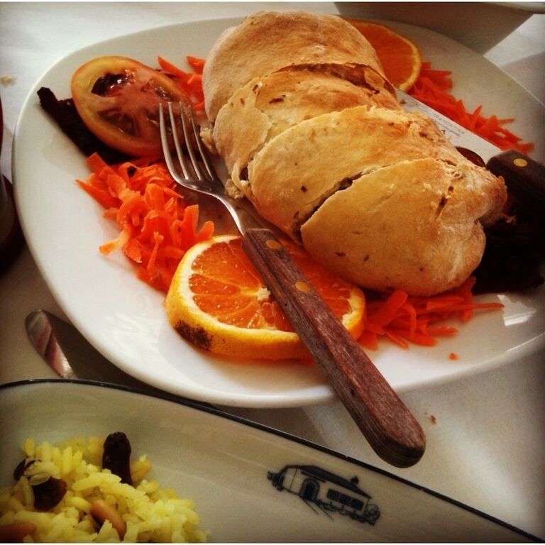 Rabbit Pie with pine nuts rice @ The School restaurant.
