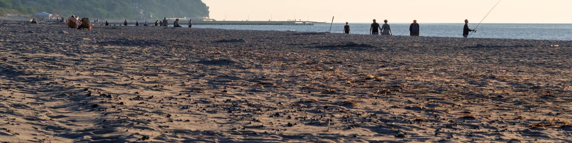 view of the beach during sunset; Shutterstock ID 493856716
