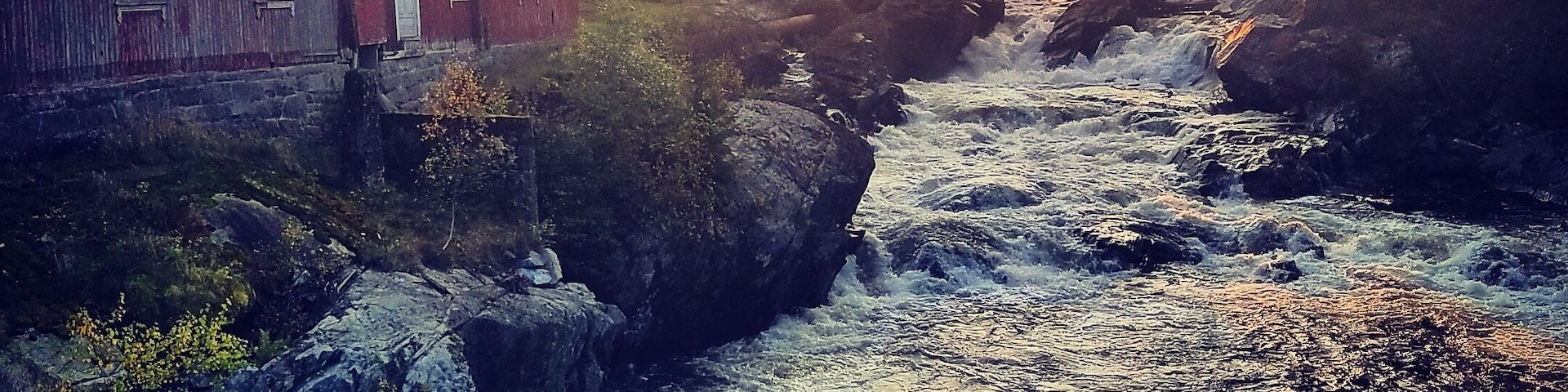 A babbling brook allows for a brief respite and chance for reflection while traversing to and fro the fjords of west Norway.