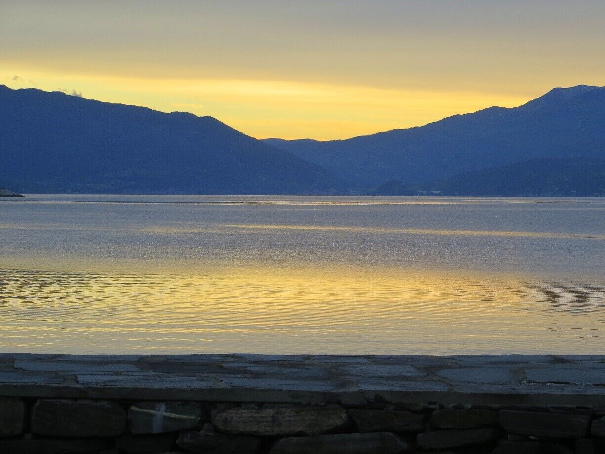 Walking home from dinner on our final night at a farm-stay in the small town of Herand, Norway