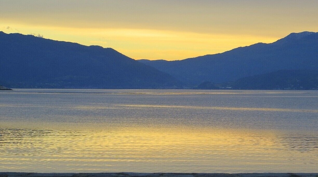 Walking home from dinner on our final night at a farm-stay in the small town of Herand, Norway