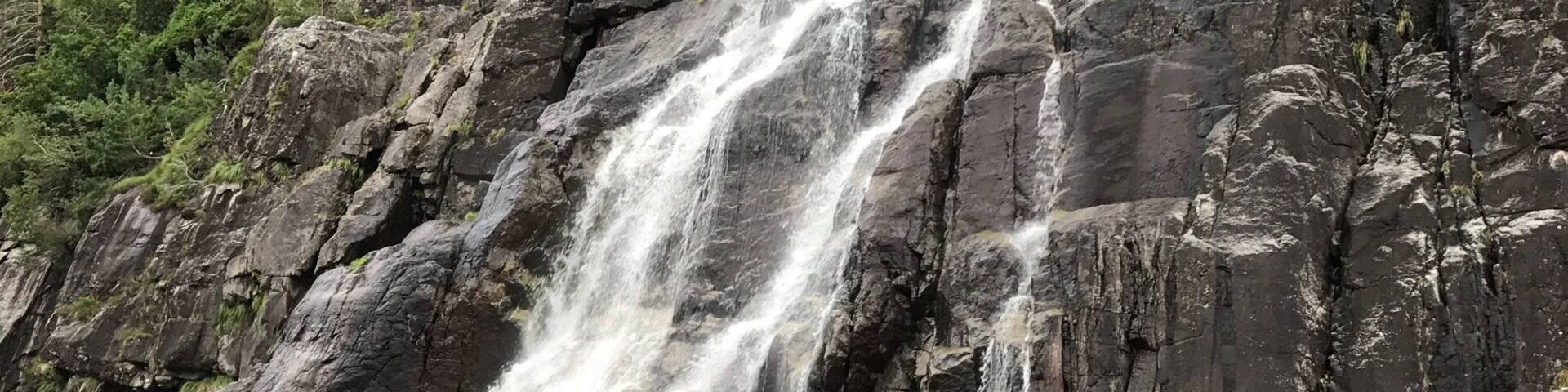 The hanging waterfall in Lysefjord