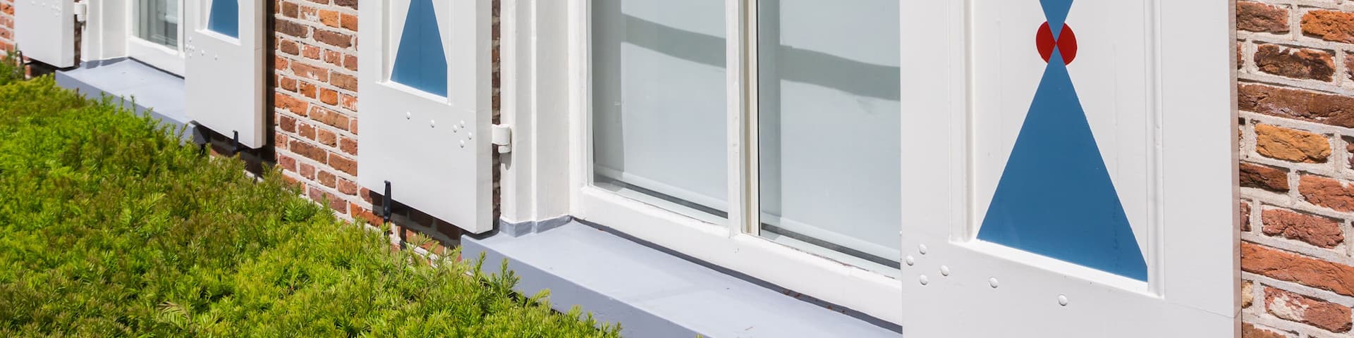 Windows of the historic castle Nijenhuis in Wijhe, Netherlands