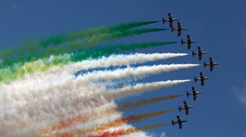 Airplanes during the airshow day volkel, the netherlands.