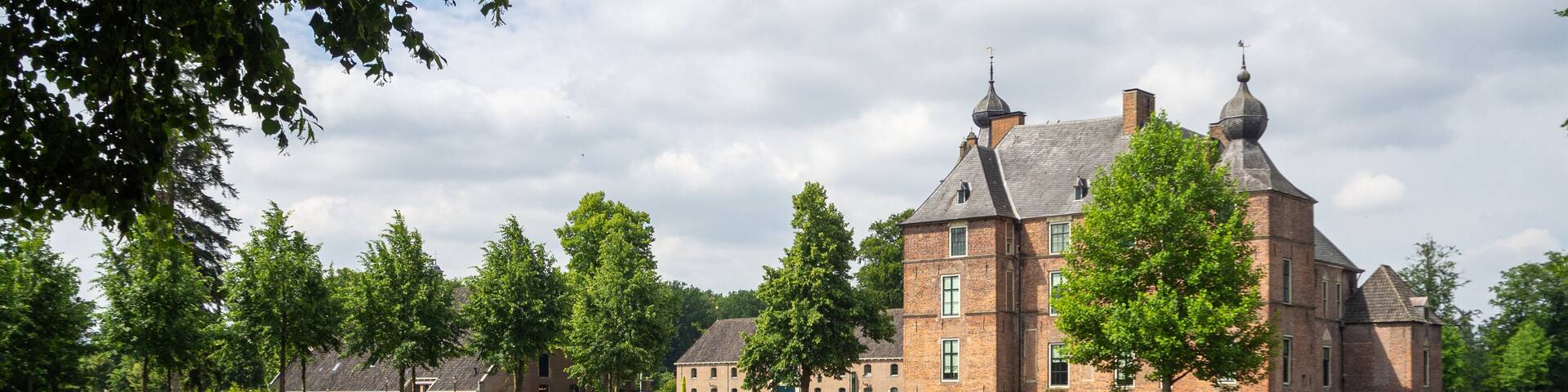 Beautiful architectural details of the Cannenburg Castle in Vaassen, Gelderland, Netherlands