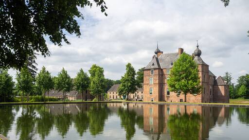 Beautiful architectural details of the Cannenburg Castle in Vaassen, Gelderland, Netherlands