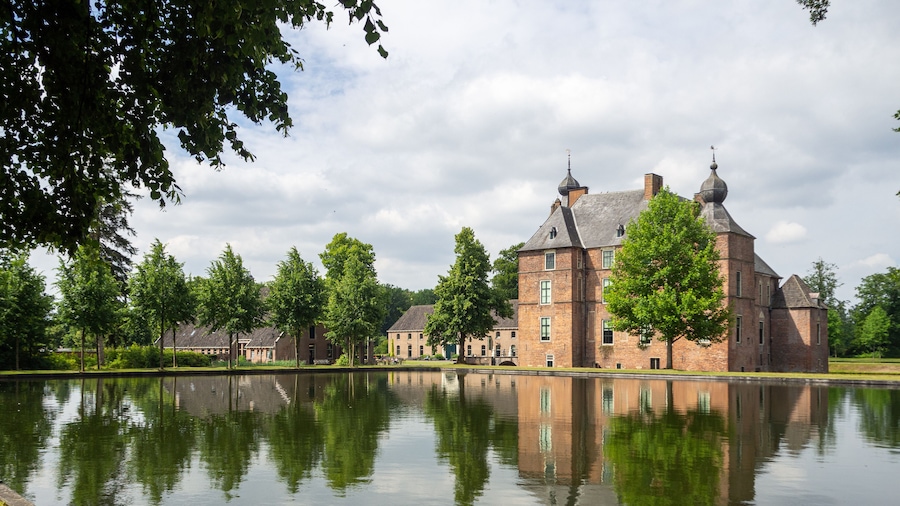 Beautiful architectural details of the Cannenburg Castle in Vaassen, Gelderland, Netherlands