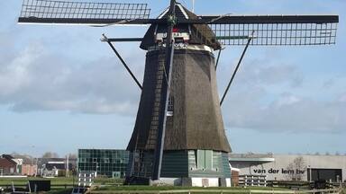 Windmühle nahe Uitgeest, Nordholland, Niederlande