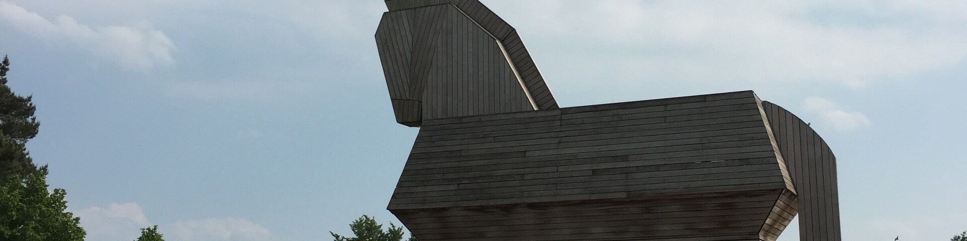 Giant wooden horse at one of the Friesian horse stables in Friesland #lifeatexpedia