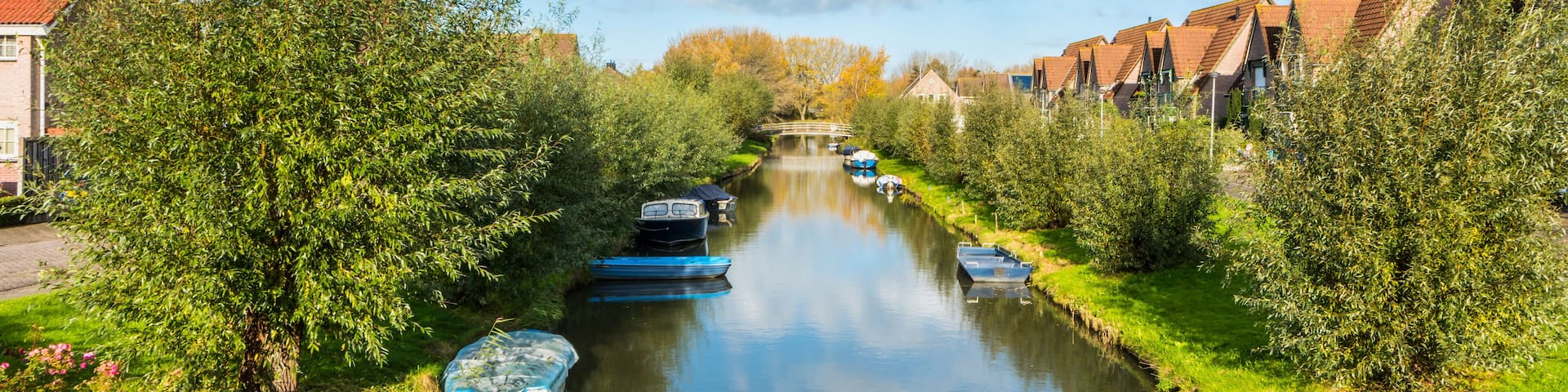 Modern Neighbourhood with Canal in Bovenkarspel Netherlands