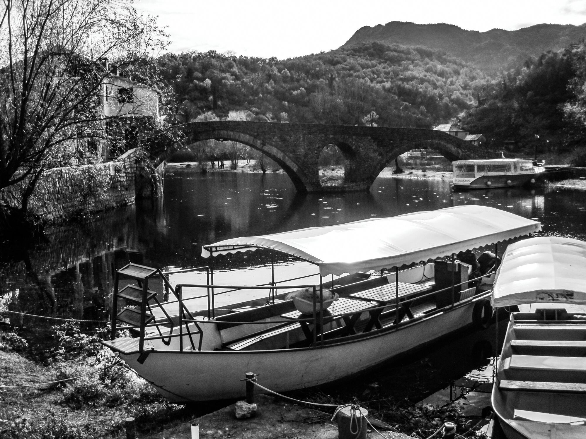 Tranquil village on the tip of Skadar Lake. A bit sad, as a decision to reroute the main road has drawn the flow of visitors away and depressed the local economy. Still, a beautiful place. 