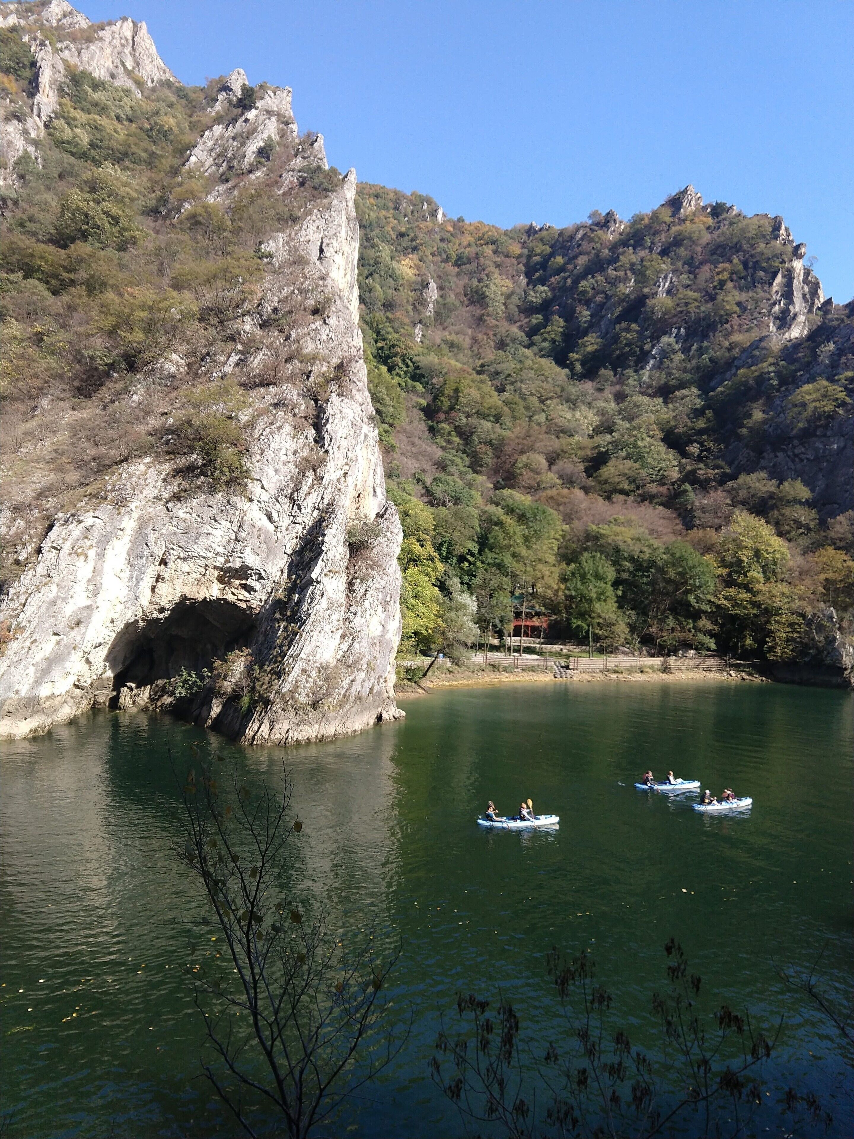 The Matka Lake is formed in this gorgeous canyon as the river running through the gorge is dammed. The created artificial lake is a playground for adventurers willing the escape the city life in Skopje or for those tourists willing to admire the canyon’s beautiful landscapes like I did.