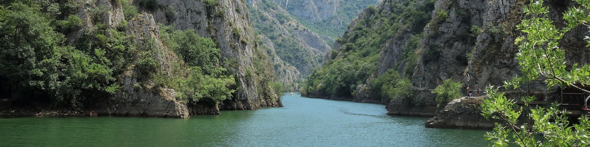 The Matka Canyon, a gorge in which a rich complex of mediaeval building survives, including churches, monasteries and remnants of a fortress (the mediaeval town of Matka). The canyon is open for kayaking.