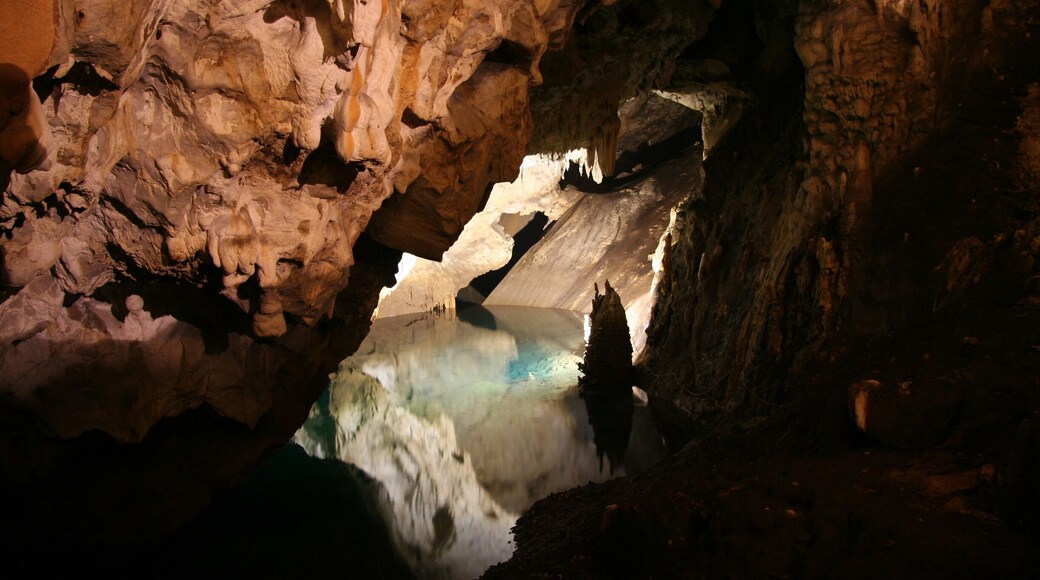 A little lake in cave Vrelo.It can be reached by boat, passing trough canyon.It is called Russian beach, because a Russian diplomat had a bath here.Charming!