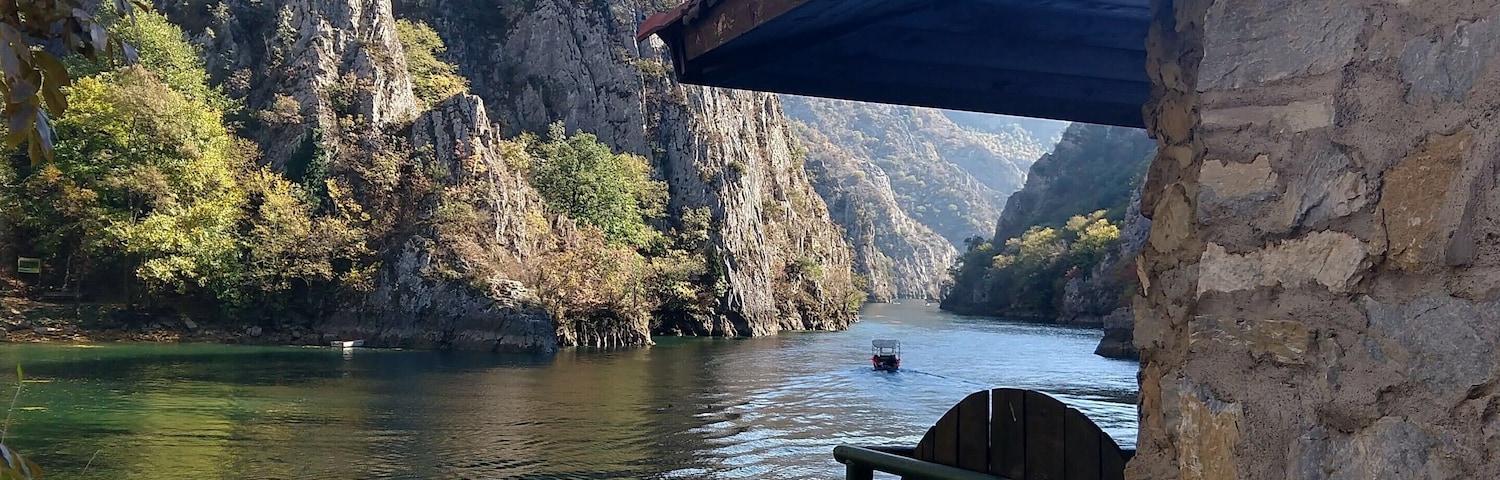 The Matka Lake is formed in this gorgeous canyon as the river running through the gorge is dammed. The created artificial lake is a playground for adventurers willing the escape the city life in Skopje or for those tourists willing to admire the canyon’s beautiful landscapes like I did.