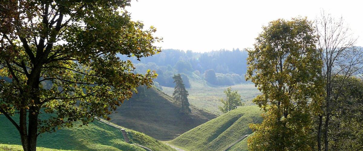 Old hillfort mounds, Kernave. It's a UNESCO World heritage site.