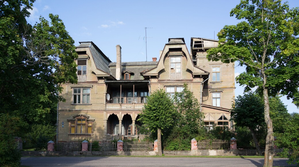 Ainazi, Latvia: July, 2018 - wooden house in Ainazi