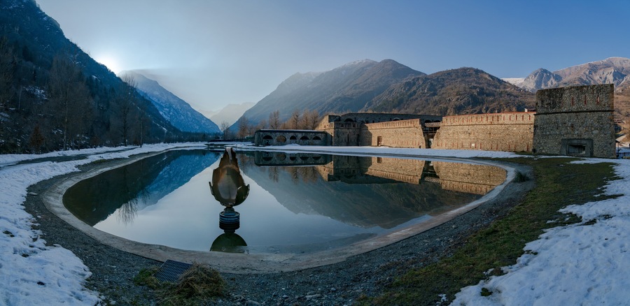 the Fort lake in Vinadio, Cuneo