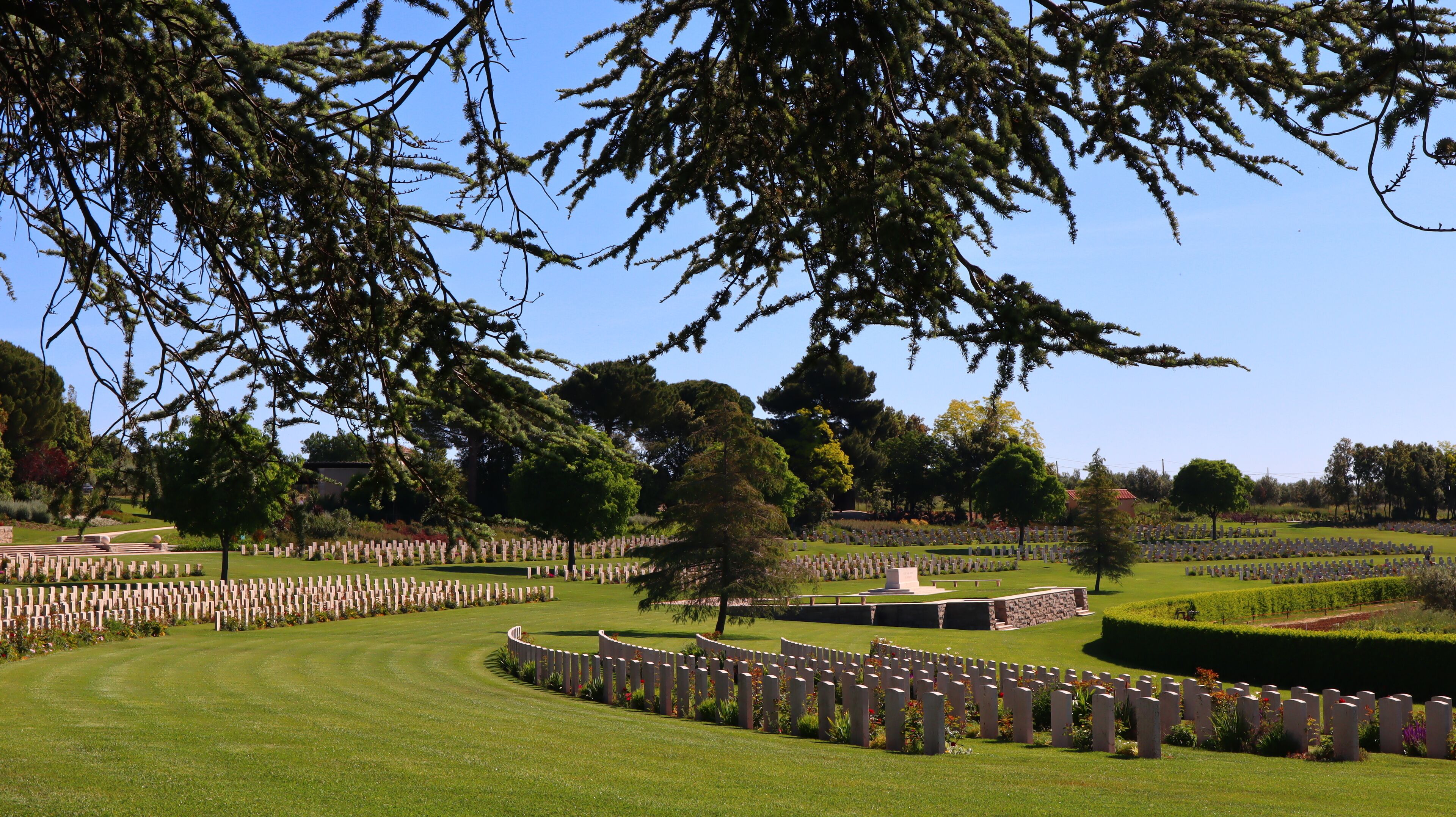 Torino di Sangro, Italy - Sangro River War Cemetery. British and Commonwealth War Cemetery. Soldiers who are fallen in WW2 during the fighting near the Sangro River
