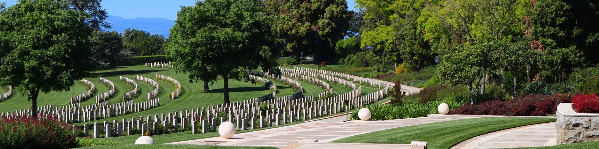Torino di Sangro, Italy - Sangro River War Cemetery. British and Commonwealth War Cemetery. Soldiers who are fallen in WW2 during the fighting near the Sangro River