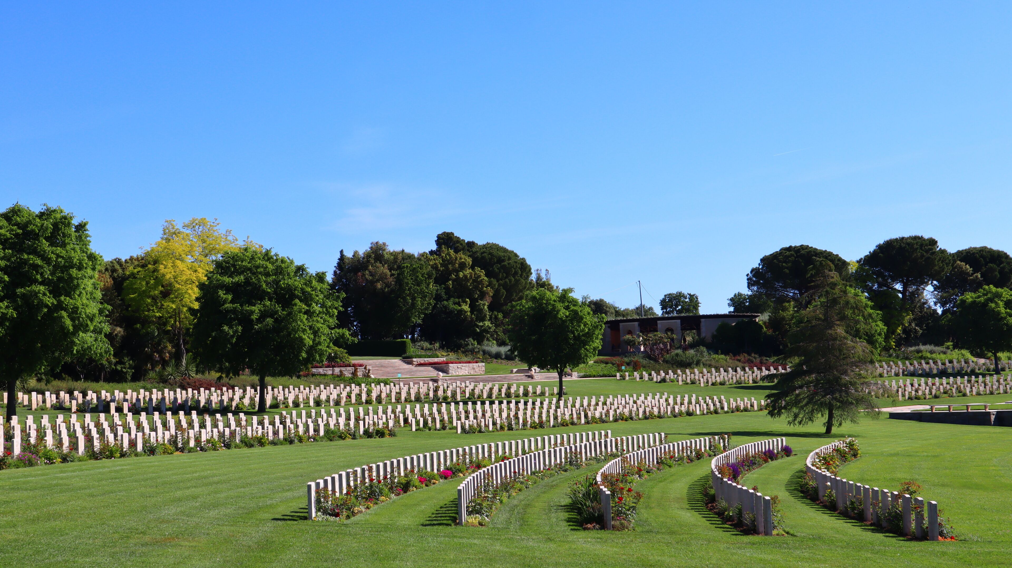 Torino di Sangro, Italy - Sangro River War Cemetery. British and Commonwealth War Cemetery. Soldiers who are fallen in WW2 during the fighting near the Sangro River