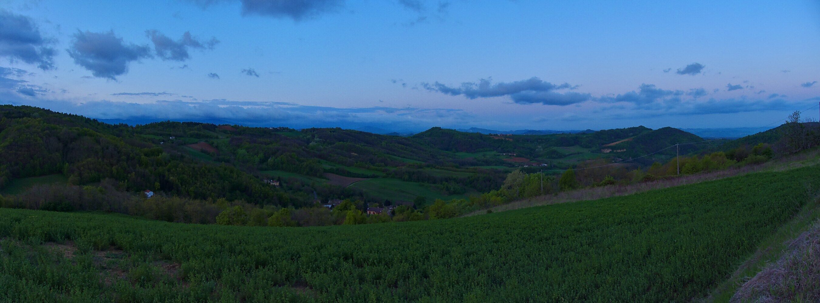 Panorama dal monte Fego, all'alba