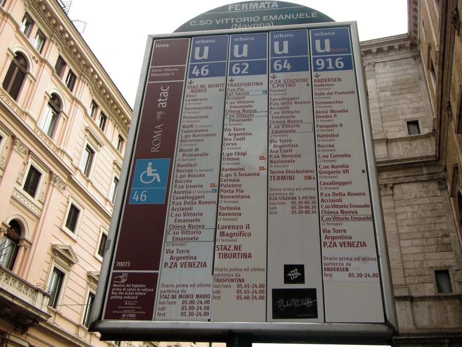 When we first hit the Roma City Centre, we needed to negotiate the bus system and remember our bus number. The system is pretty efficient.