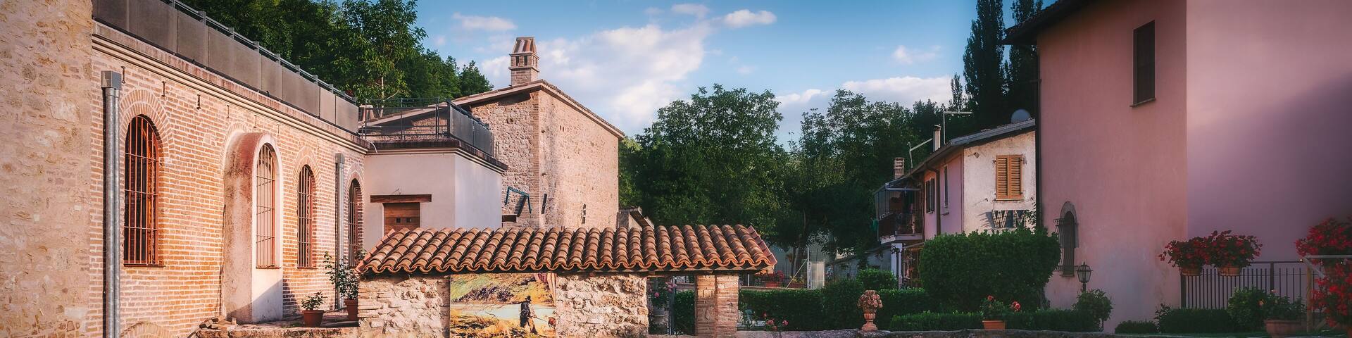 The italian village of Rasiglia, Perugia in Umbria, Italy