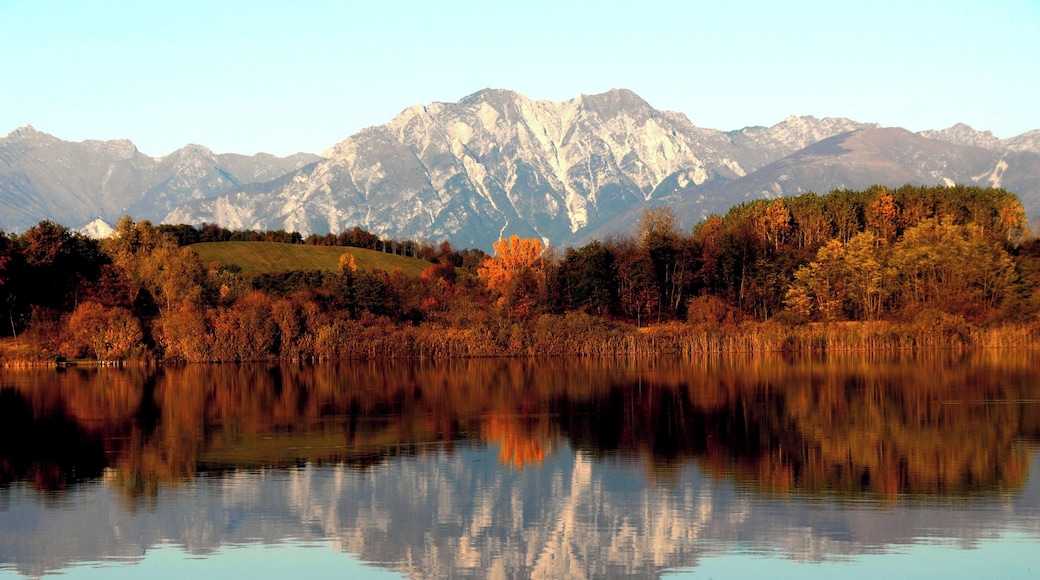 Lake of Ragogna in the community of Ragogna, province of Udine, region Friuli Venezia-Giulia, Italy