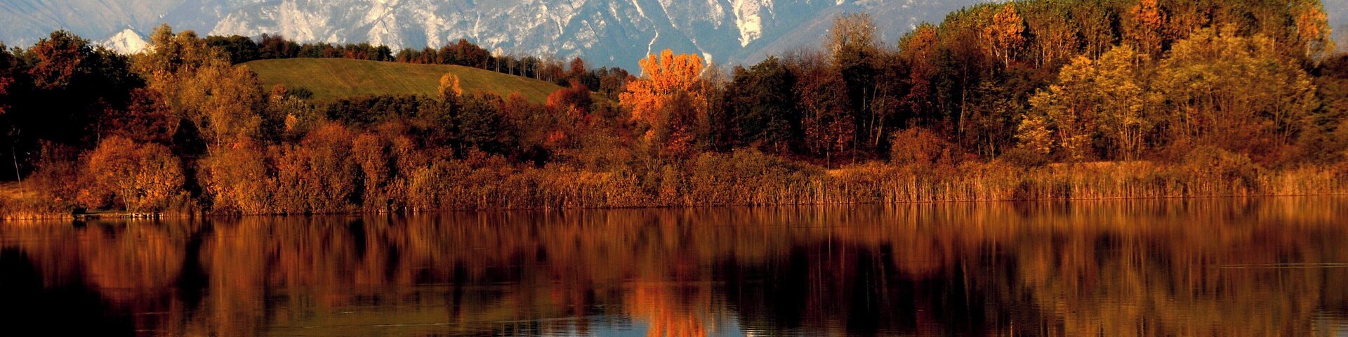 Lake of Ragogna in the community of Ragogna, province of Udine, region Friuli Venezia-Giulia, Italy