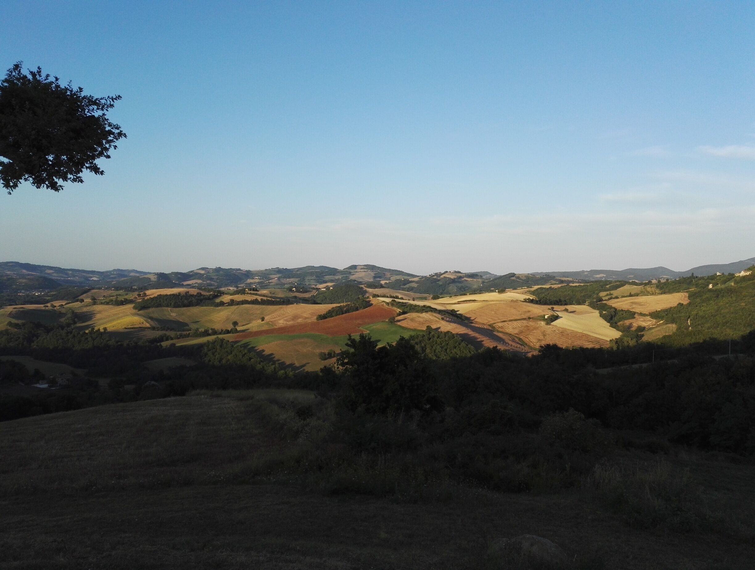 A unique place in the Marche region (central Italy)...perfect sunset view of the rolling hills.