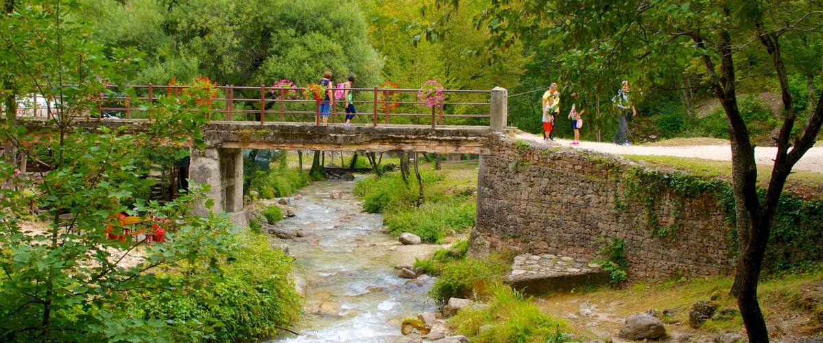 Italia ofreciendo un río o arroyo y un puente
