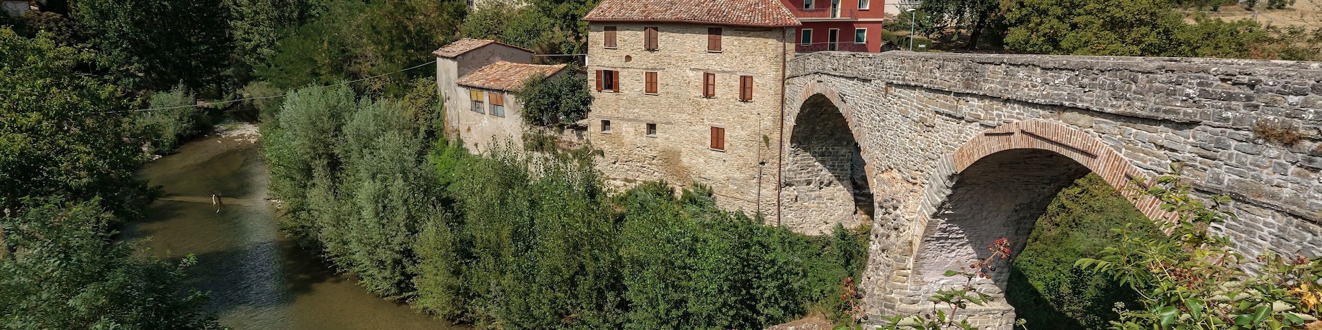 View of Mercatello's village in the Italian region of Marche.
