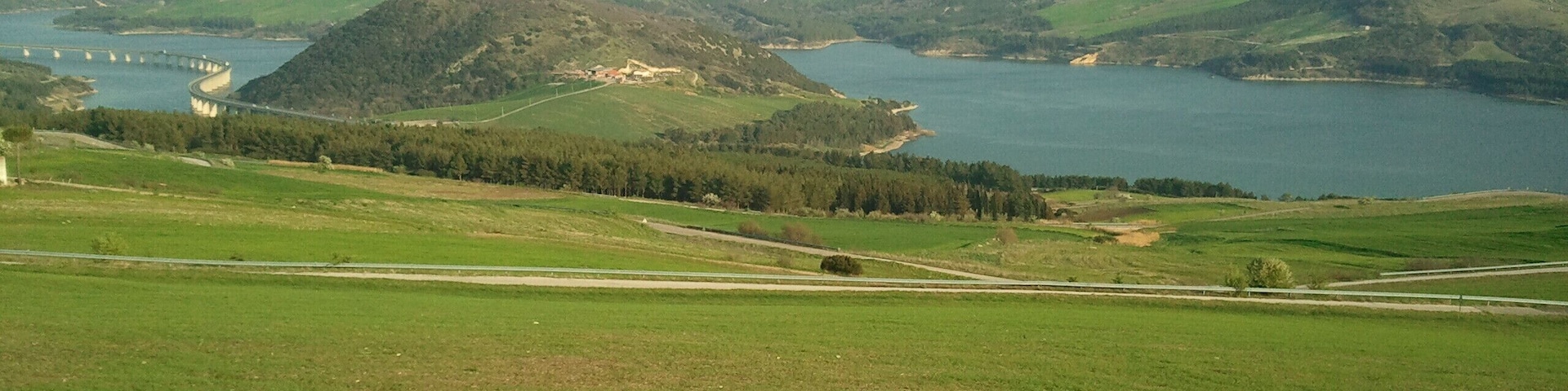 Guardialfiera Lake, Molise region, looking eastward