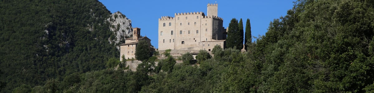 Castle on the hills of Umbria, Italy