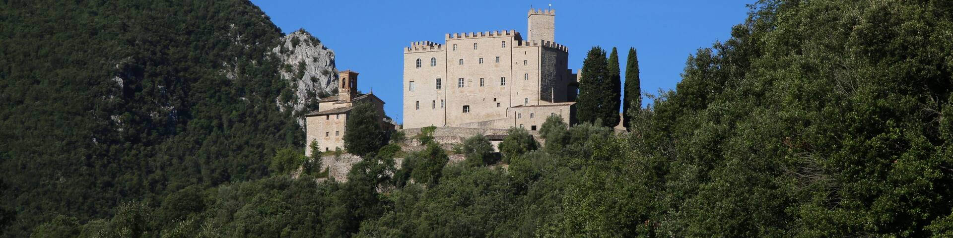 Castle on the hills of Umbria, Italy