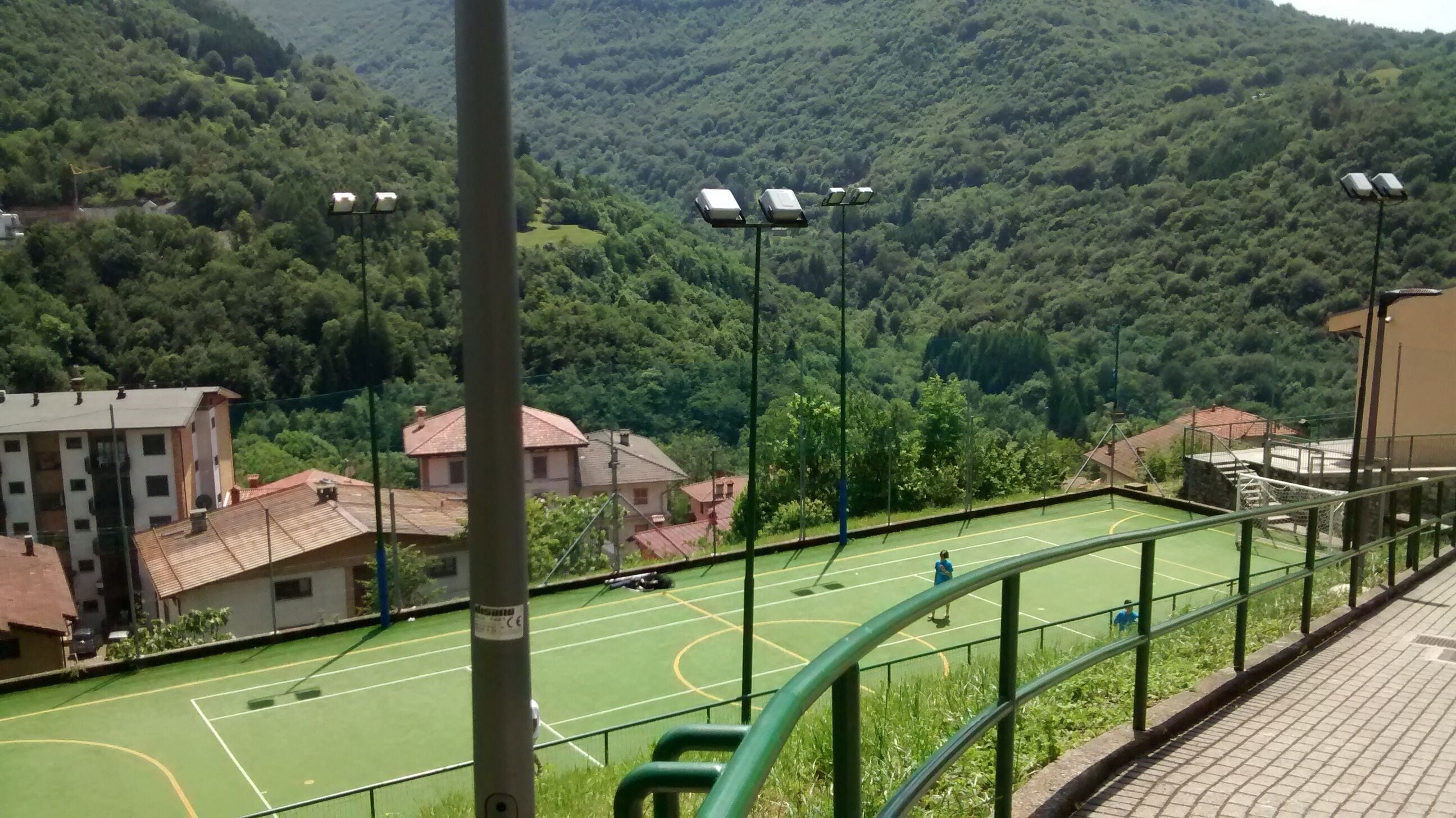 View of the gym field in Esino Lario