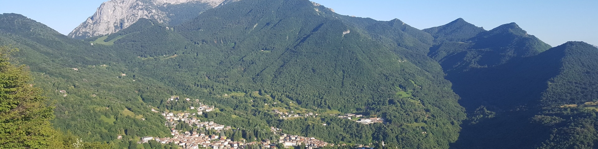 View on Esino Lario from Passo di Agueglio, Esino Lario, Italy