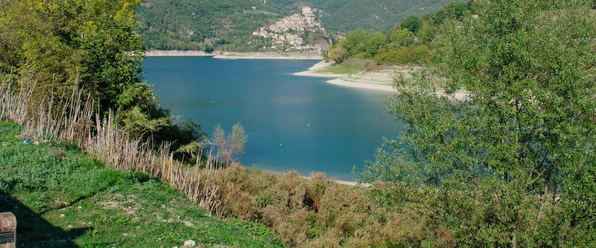 Castel di Tora on Lake of Turano (Rieti - Italy)