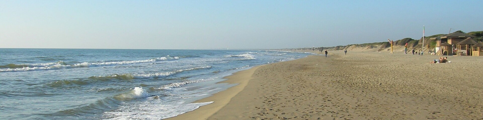 Spiaggia di Capocotta, Riserva naturale Litorale Romano, Ostia, Roma.