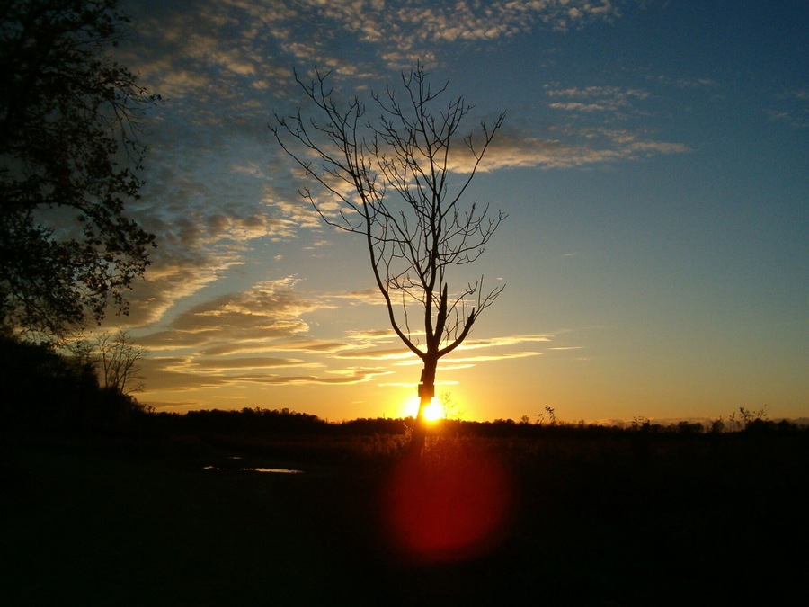 tramonto in campagna