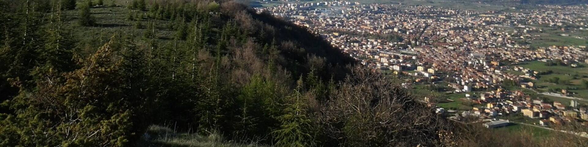Panoramic view of Avezzano, Abruzzo, Italy, from Salviano mountain