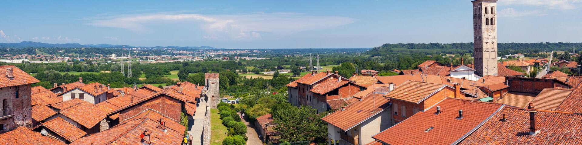 Ricetto di Candelo, panoramic view. Color image
