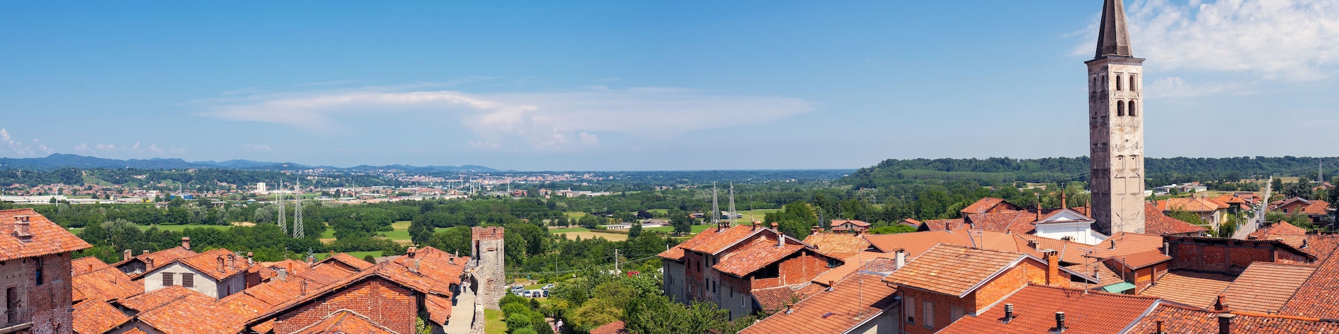 Ricetto di Candelo, panoramic view. Color image