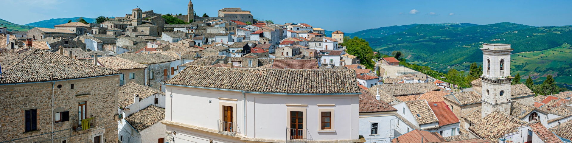 Panoramic view of Bovino. Apulia. Italy. Panoramic view of Bovino oldtown. Apulia. Italy