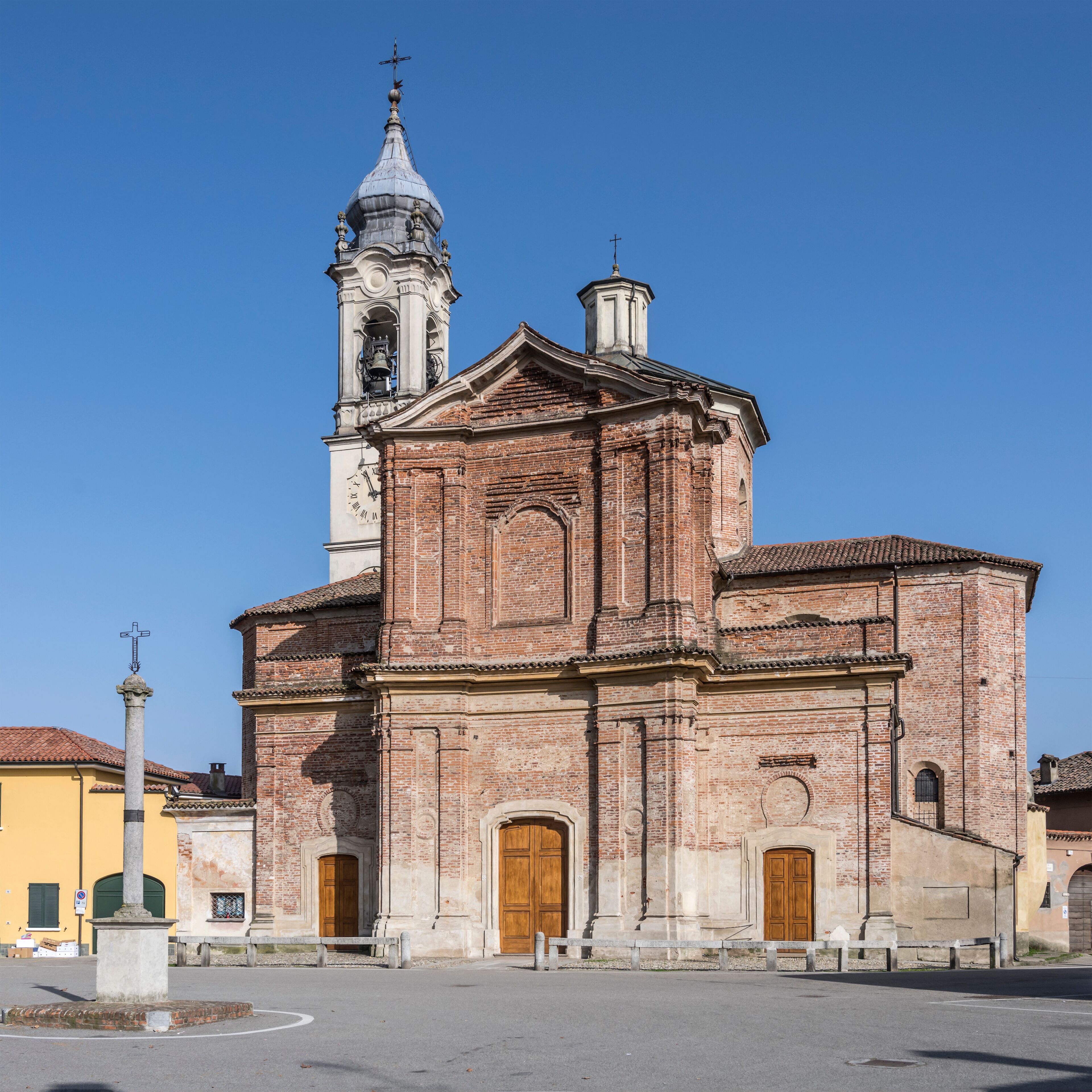 A historic church with a bell tower and a clock.