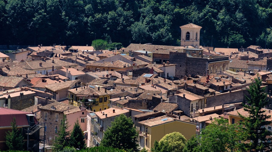 Antrodoco (Rieti, Lazio, Italy), panoramic view